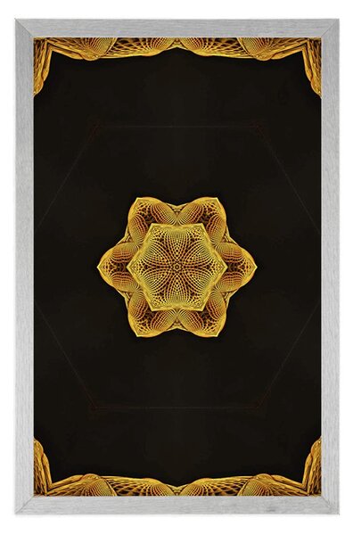 Plakat zanimljiva zlatna Mandala