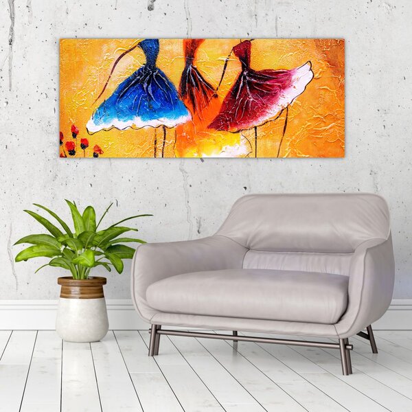 Slika - Oljna slika, balerine (120x50 cm)