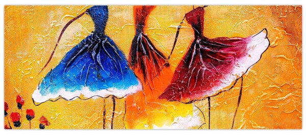 Slika - Oljna slika, balerine (120x50 cm)