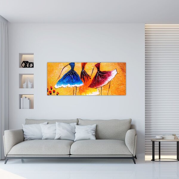 Slika - Oljna slika, balerine (120x50 cm)