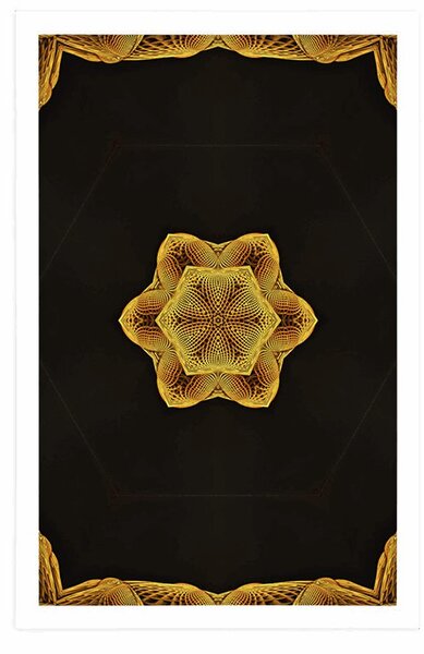 Plakat zanimljiva zlatna Mandala