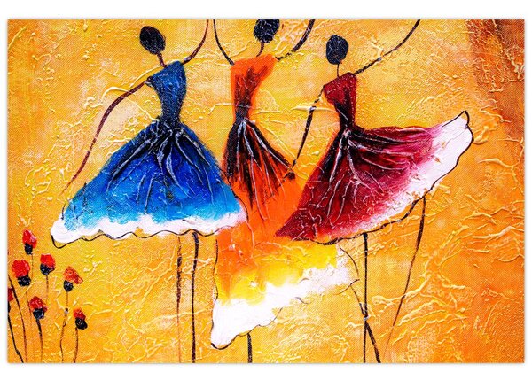 Slika - Oljna slika, balerine (90x60 cm)