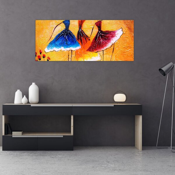 Slika - Oljna slika, balerine (120x50 cm)