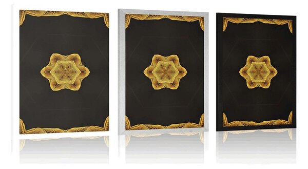 Plakat zanimljiva zlatna Mandala