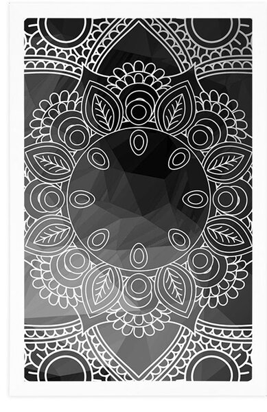 Plakat crno-bijela Mandala