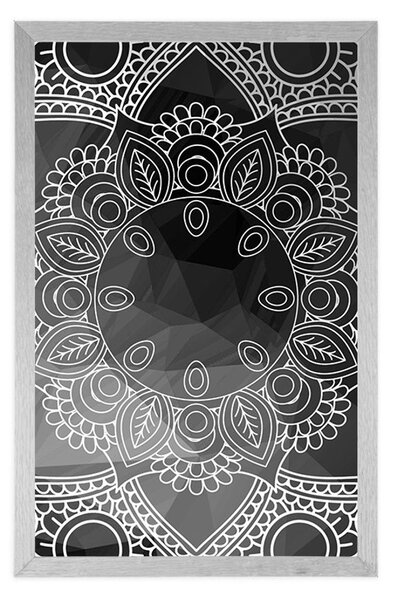 Plakat crno-bijela Mandala