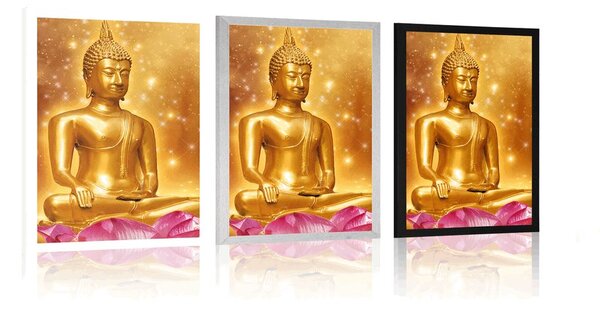 Plakat zlatni Buddha