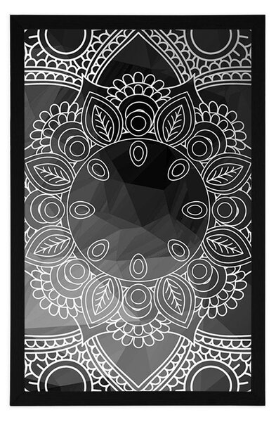 Plakat crno-bijela Mandala
