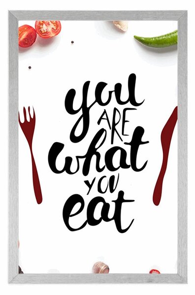 Plakat s natpisom - You are what you eat