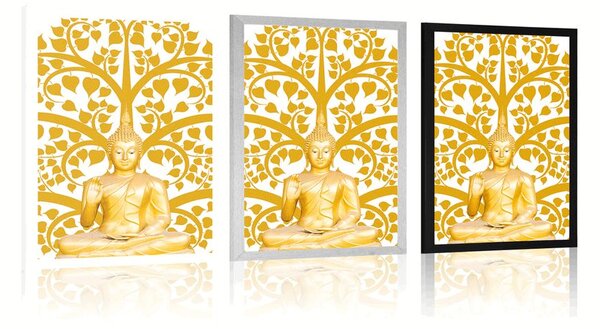 Plakat Buddha s drvom života