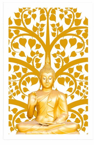 Plakat Buddha s drvom života