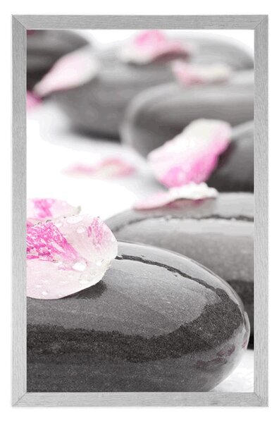 Plakat wellness kamenje s laticama