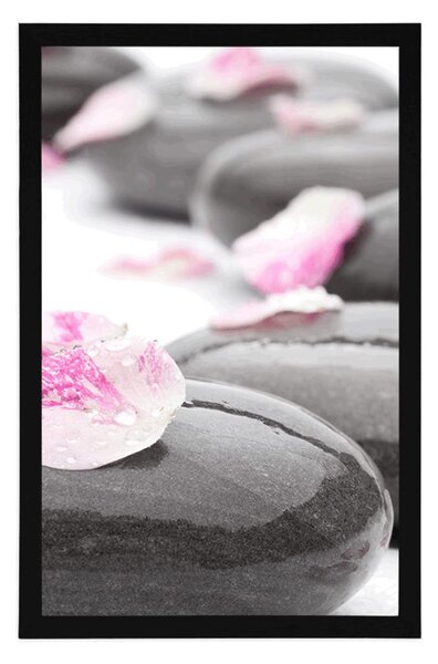 Plakat wellness kamenje s laticama
