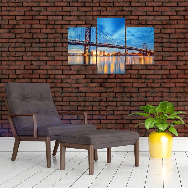 Slika - Most Benjamina Franklina, Philadelphia (90x60 cm)