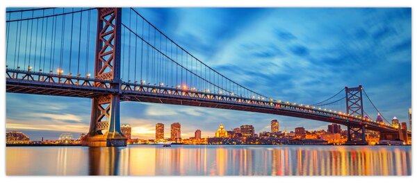 Slika - Most Benjamina Franklina, Philadelphia (120x50 cm)