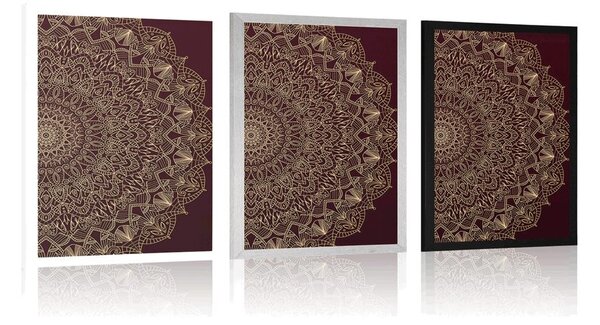 Plakat detaljna ukrasna Mandala