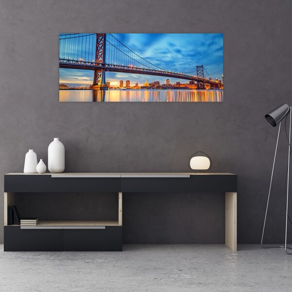 Slika - Most Benjamina Franklina, Philadelphia (120x50 cm)