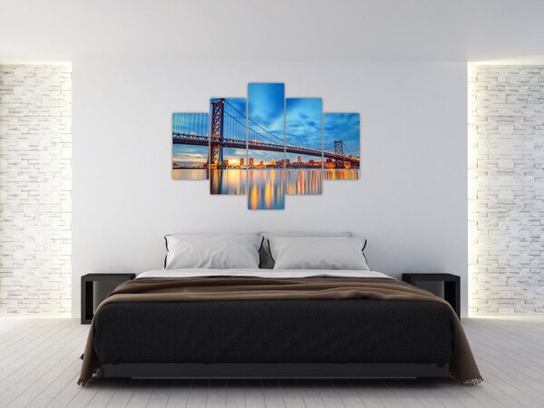 Slika - Most Benjamina Franklina, Philadelphia (150x105 cm)