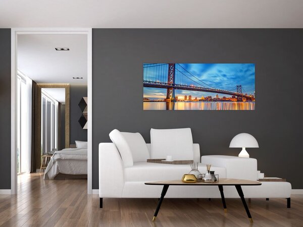 Slika - Most Benjamina Franklina, Philadelphia (120x50 cm)