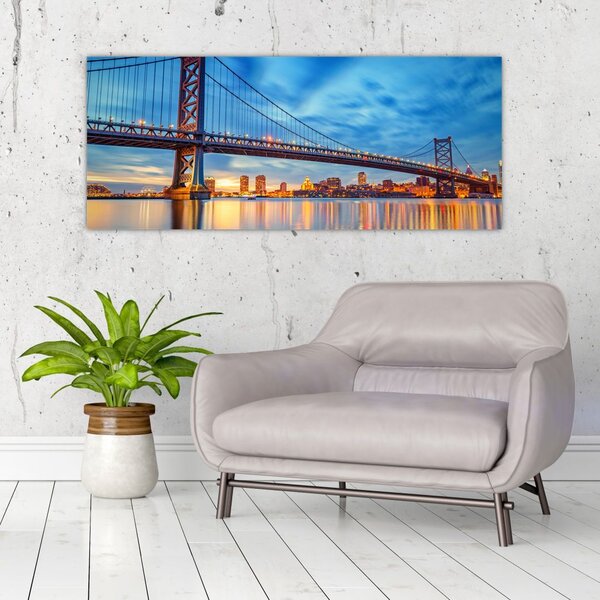 Slika - Most Benjamina Franklina, Philadelphia (120x50 cm)