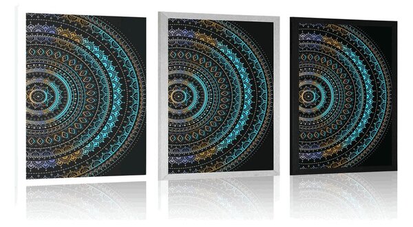 Plakat Mandala s uzorkom sunca