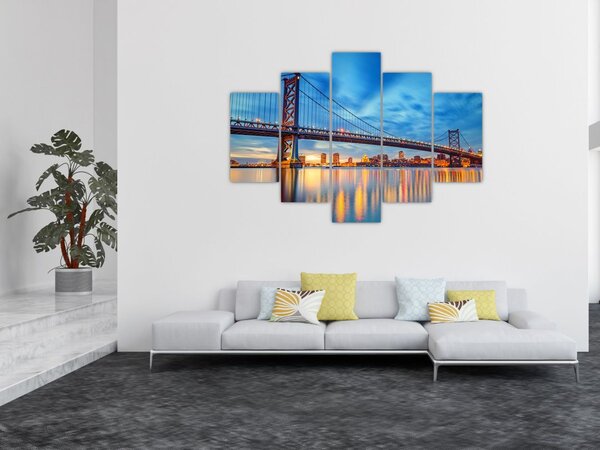 Slika - Most Benjamina Franklina, Philadelphia (150x105 cm)