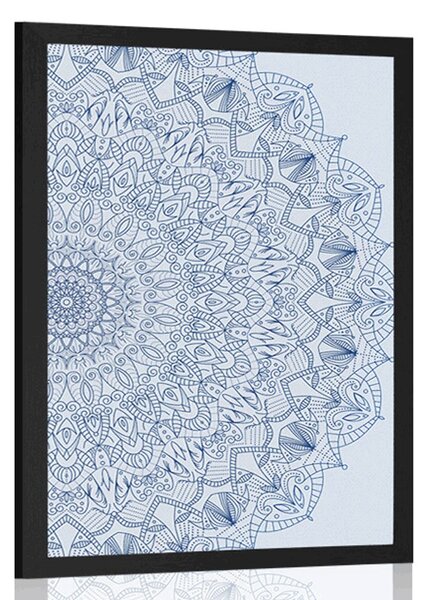 Plakat detaljna Mandala u plavoj boji