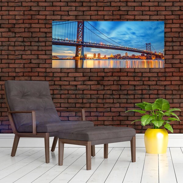 Slika - Most Benjamina Franklina, Philadelphia (120x50 cm)
