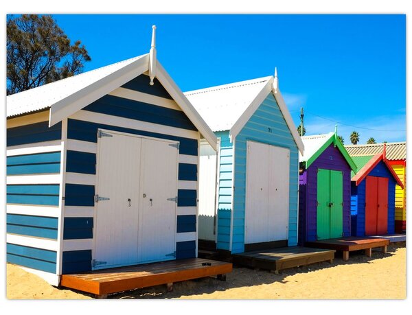 Slika - Brighton Beach, Melbourne, Avstralija (70x50 cm)