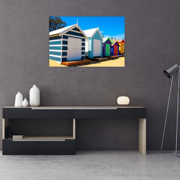 Slika - Brighton Beach, Melbourne, Avstralija (90x60 cm)