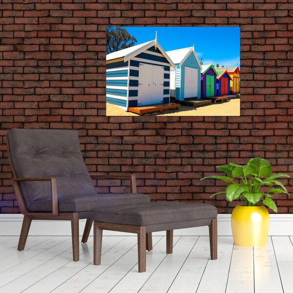 Slika - Brighton Beach, Melbourne, Avstralija (90x60 cm)