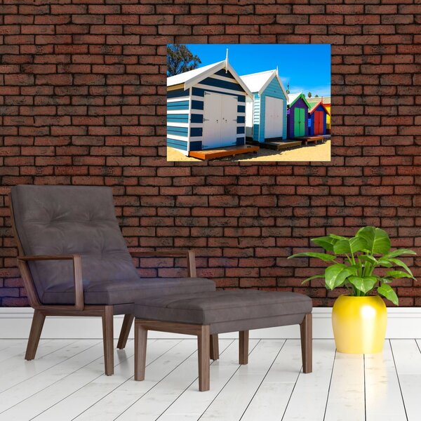 Slika - Brighton Beach, Melbourne, Avstralija (70x50 cm)