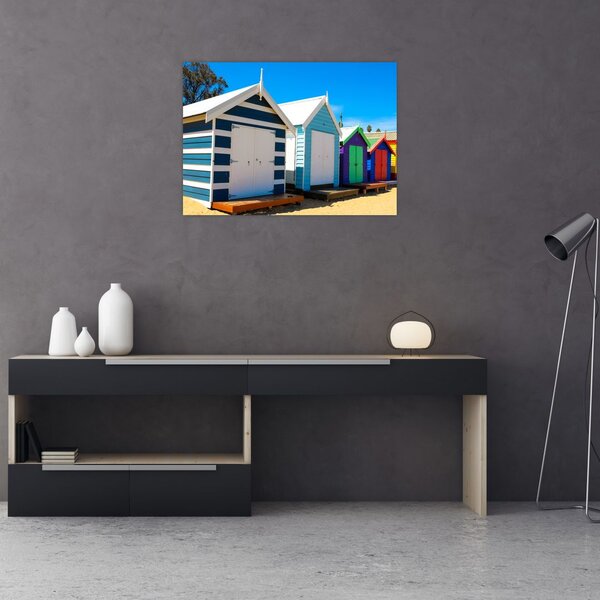 Slika - Brighton Beach, Melbourne, Avstralija (70x50 cm)