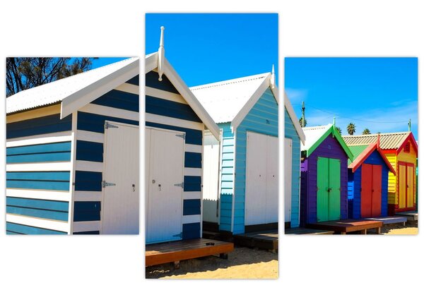 Slika - Brighton Beach, Melbourne, Avstralija (90x60 cm)