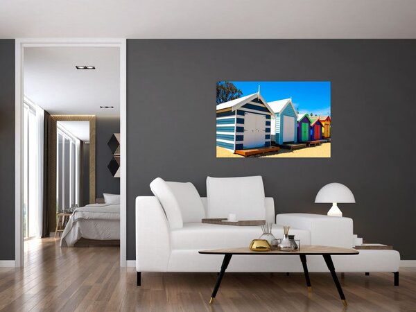 Slika - Brighton Beach, Melbourne, Avstralija (90x60 cm)