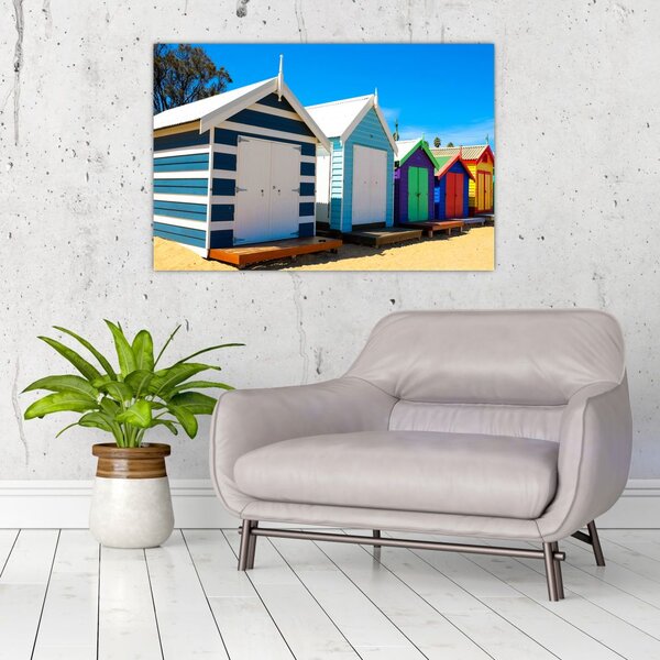 Slika - Brighton Beach, Melbourne, Avstralija (90x60 cm)