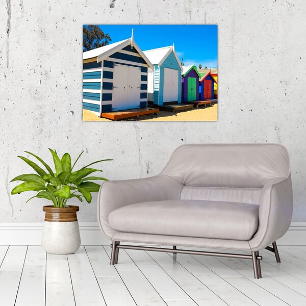 Slika - Brighton Beach, Melbourne, Avstralija (70x50 cm)