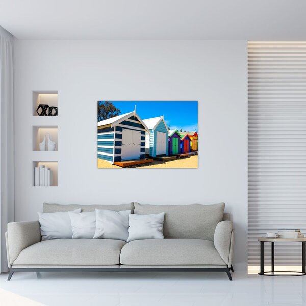 Slika - Brighton Beach, Melbourne, Avstralija (90x60 cm)