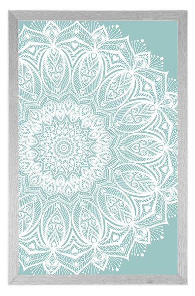 Plakat Mandala harmonije na plavoj pozadini