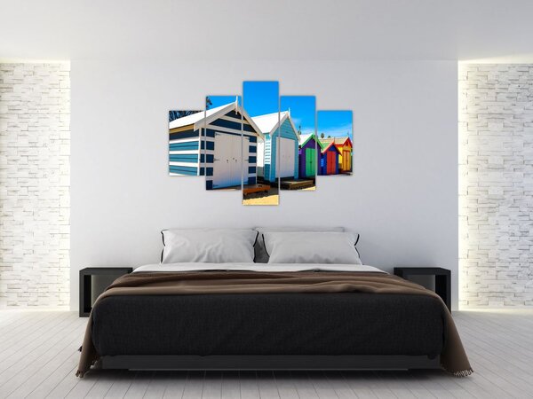 Slika - Brighton Beach, Melbourne, Avstralija (150x105 cm)