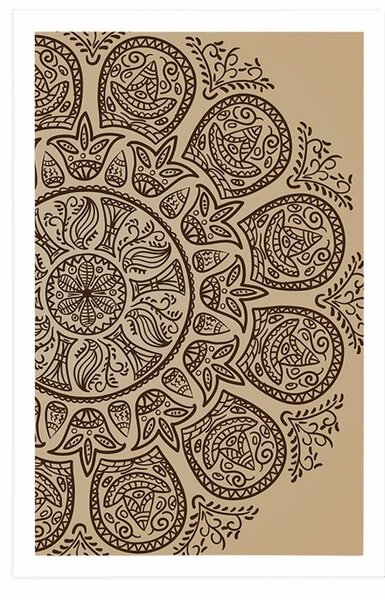 Plakat Mandala s apstraktnim prirodnim uzorkom