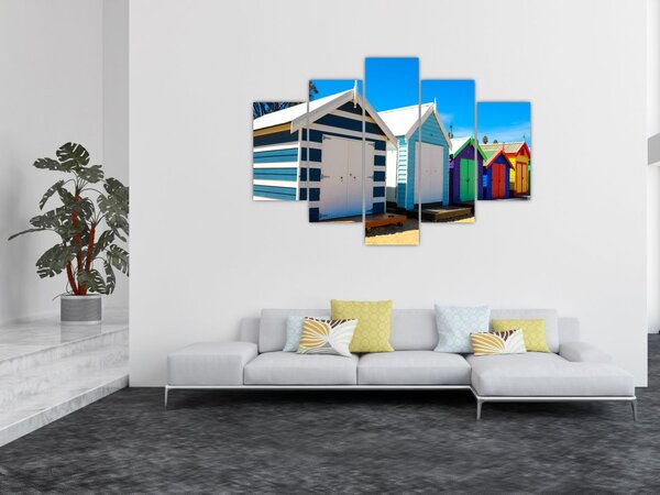 Slika - Brighton Beach, Melbourne, Avstralija (150x105 cm)