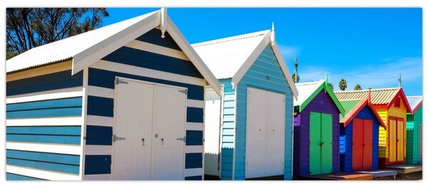 Slika - Brighton Beach, Melbourne, Avstralija (120x50 cm)