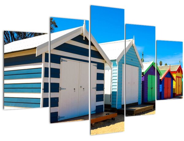 Slika - Brighton Beach, Melbourne, Avstralija (150x105 cm)