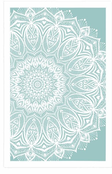 Plakat Mandala harmonije na plavoj pozadini