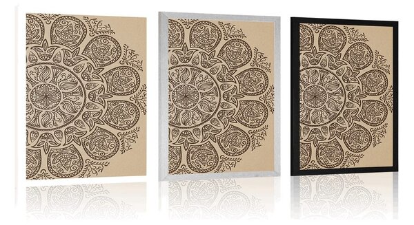 Plakat Mandala s apstraktnim prirodnim uzorkom
