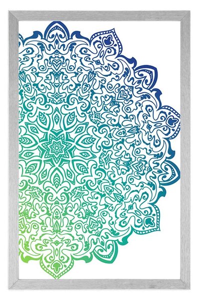 Plakat plavo-zelena Mandala