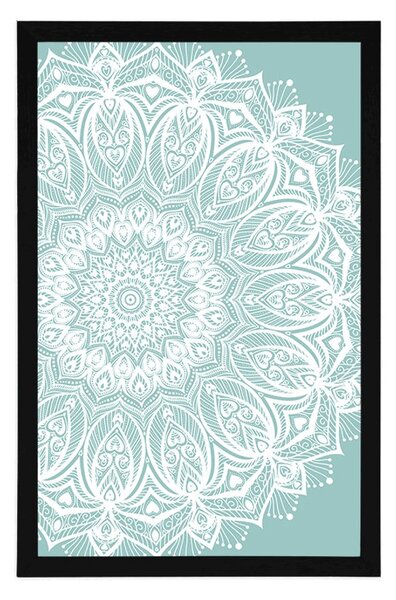 Plakat Mandala harmonije na plavoj pozadini