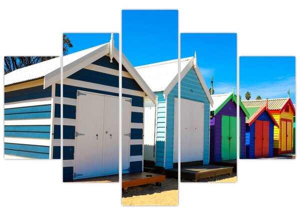 Slika - Brighton Beach, Melbourne, Avstralija (150x105 cm)