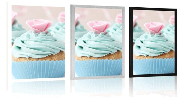 Plakat šareni slatki cupcakes